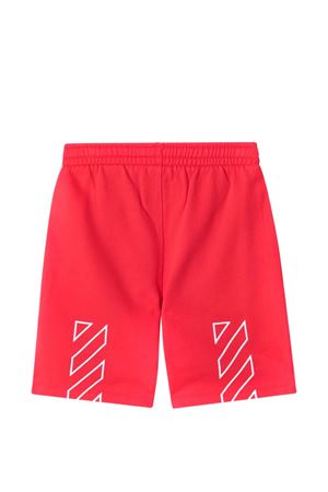 red cotton shorts OFF WHITE KIDS | OBCI001S26FLE001600